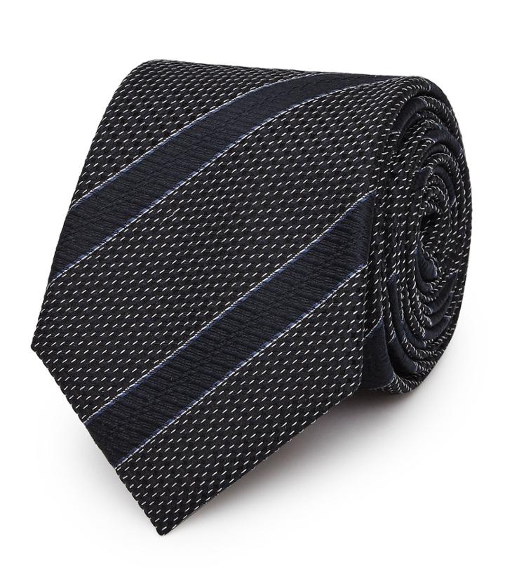 Reiss Wonder - Mens Striped Silk Tie In Blue, Size One Size