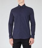 Reiss Jenas - Polka Dot Shirt In Blue, Mens, Size Xs