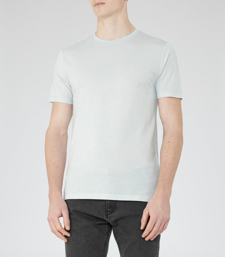Reiss Bless Marl - Crew Neck T-shirt In Blue, Mens, Size Xs