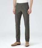 Reiss Broadway - Mens Washed Tailored Trousers In Brown, Size 30