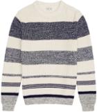 Reiss Carmen - Mens Chunky Stripe Jumper In White, Size M