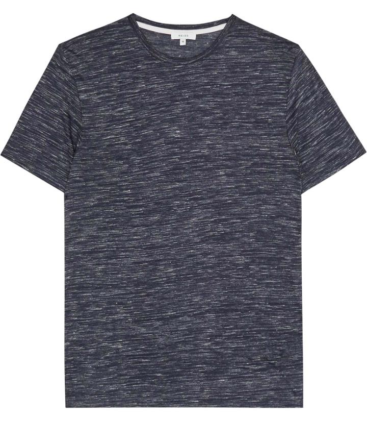 Reiss Beja - Mens Flecked T-shirt In Blue, Size Xs