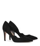 Reiss Bardot - Womens Curve-detail Court Shoes In Black, Size 3