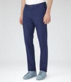 Reiss Tutin - Mens Melange Weave Trousers In Blue, Size 28