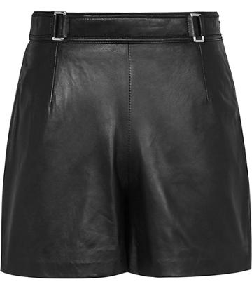 Reiss Bowery Leather Shorts