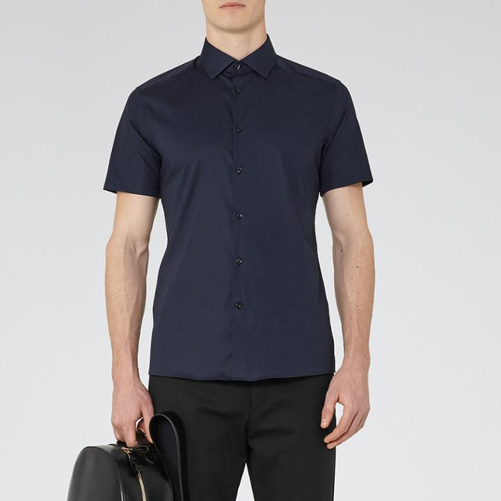 Reiss Redmayne - Mens Short Sleeve Shirt In Blue