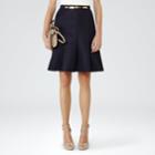 Reiss Harmony - Womens Box-pleat Skirt In Blue