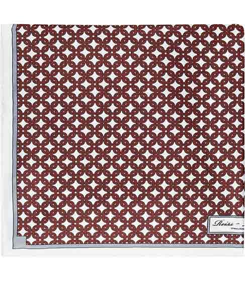Reiss Abyss Linked Diamond Print Pocket Square