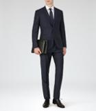 Reiss Masahiro - Mens Peak Lapel Suit In Blue, Size 38