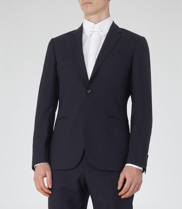 Reiss Drifter B - Modern-fit Blazer In Blue, Mens, Size 36