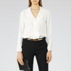 Reiss Lolita - Womens Ruffle-front Blouse In White