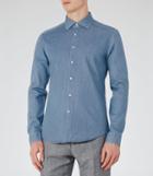 Reiss Aerial - Slim Denim Shirt In Blue, Mens, Size S