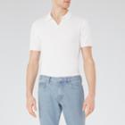 Reiss Exmoor - Mens Textured Polo Shirt In White