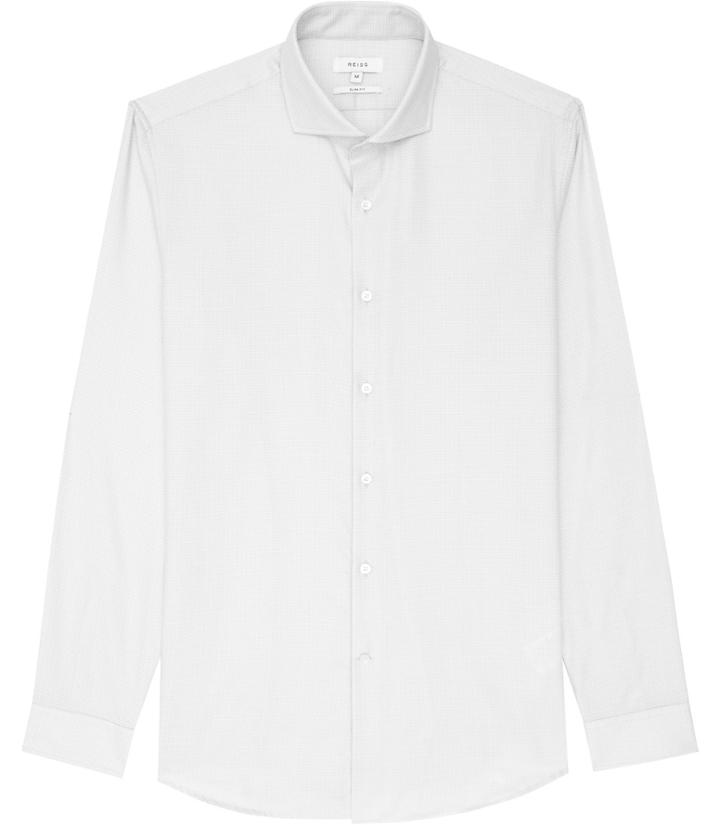 Reiss Vault - Mens Textured Weave Shirt In Grey, Size Xs