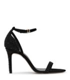 Reiss Malva Crystal - Womens Embellished Sandals In Black, Size 3
