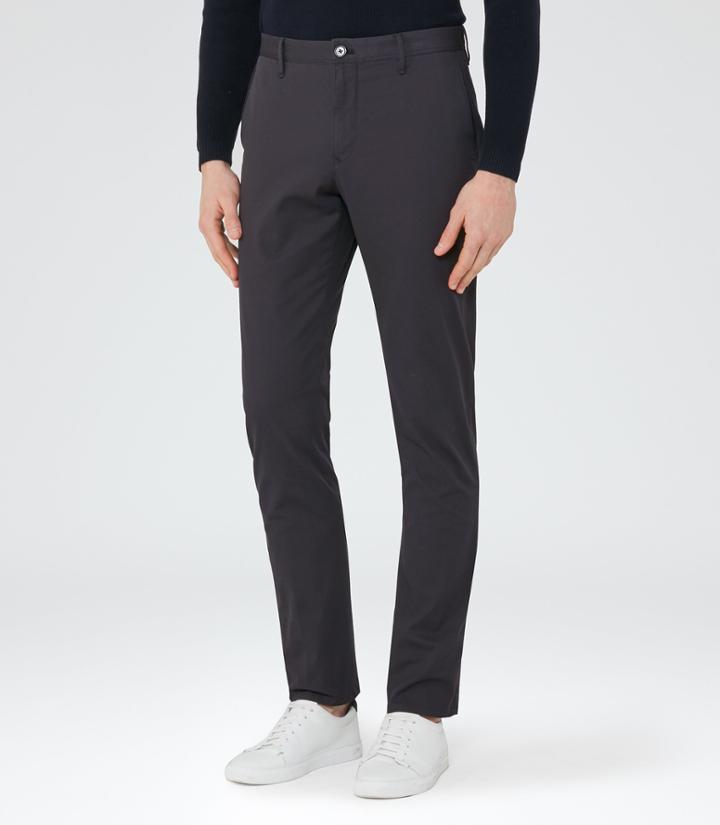 Reiss Friston - Twill Chinos In Blue, Mens, Size 34
