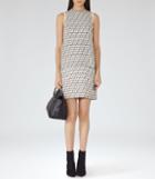 Reiss Jasper - Womens Printed Tiered Shift Dress In Black, Size 4