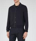 Reiss Yuri - Mens Cuban Collar Jacket In Blue, Size Xs