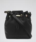 Reiss Maya Toggle Leather Bucket Bag