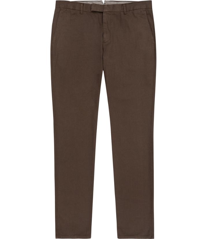 Reiss Tullum - Mens Heavyweight Twill Chinos In Brown, Size 30