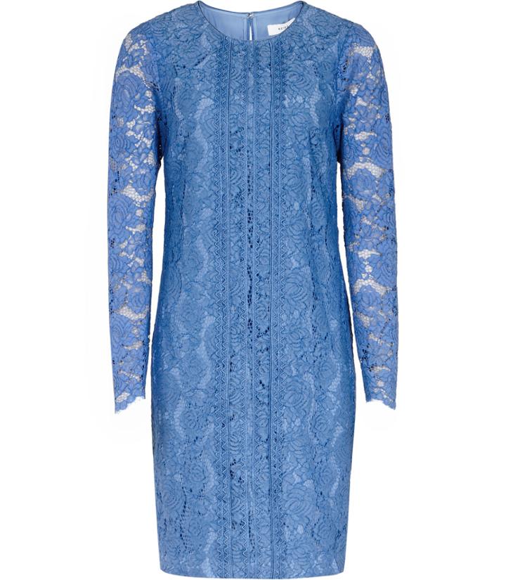 Reiss Suki - Womens Lace Shift Dress In Blue, Size 4