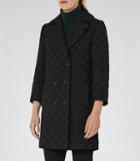 Reiss Ridley - Womens Textured Coat In Black, Size 4