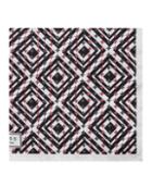 Reiss Sazerac - Mens Printed Silk Pocket Square In White, Size One Size