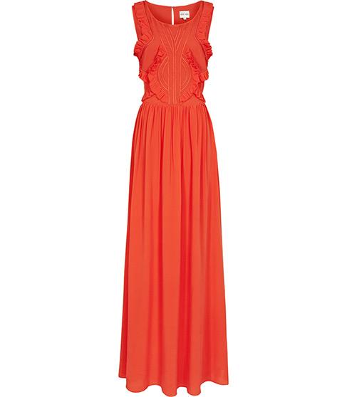 Reiss Loulou Maxi Ruffle Detail Maxi Dress