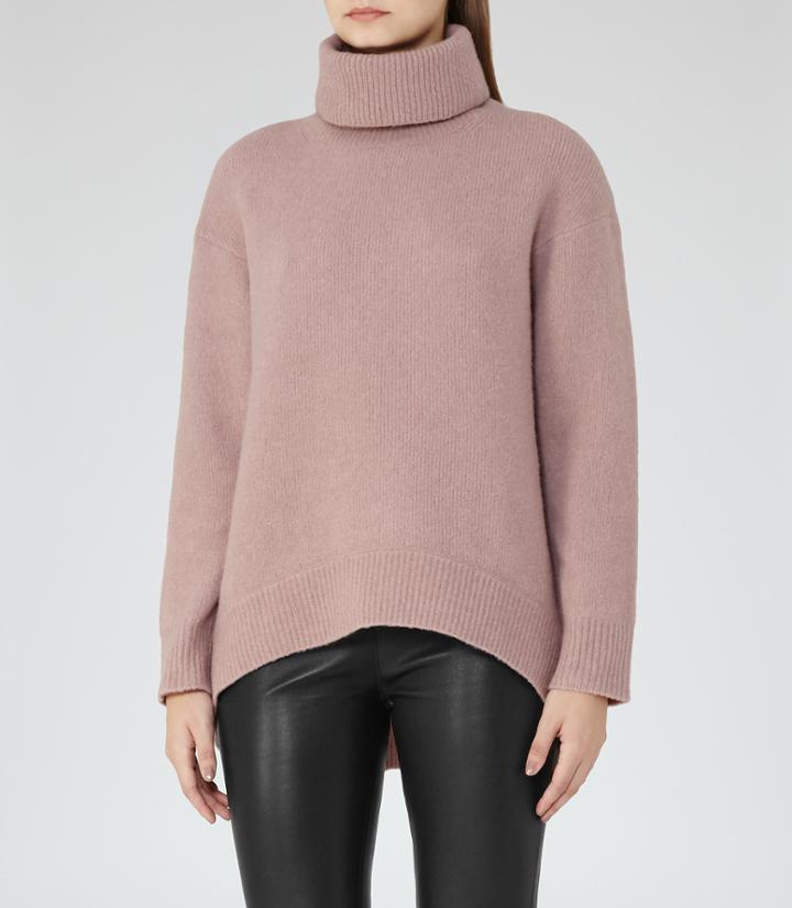 Reiss Philberta - Womens Roll Neck Jumper In Brown, Size S