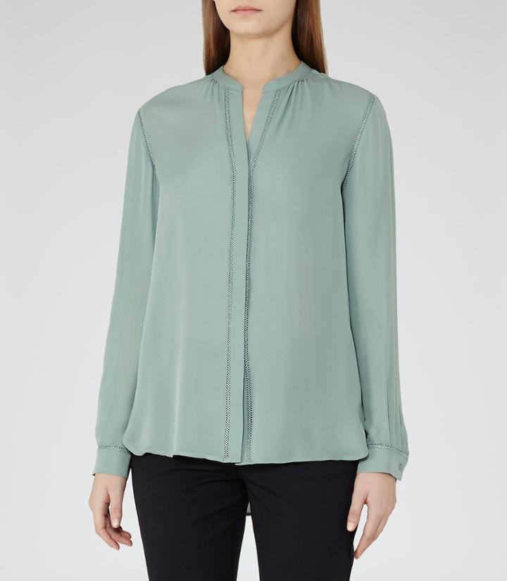 Reiss Wilson - Womens Silk Blouse In Brown, Size 6