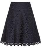 Reiss Mallory - Womens Lace A-line Skirt In Blue, Size 6