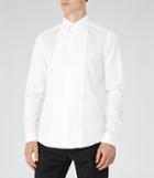 Reiss Visage - Mens Pleat Front Shirt In White, Size Xs