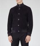 Reiss Latte - Suede Button Jacket In Blue, Mens, Size S