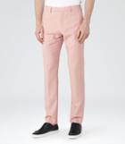Reiss Ringo T - Mens Slim Wool Trousers In Pink, Size 28