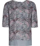 Reiss Chase - Womens Printed Top In Grey, Size 4