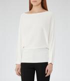 Reiss Evanna - Slash-neck Jumper In White, Womens, Size Xs