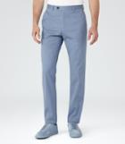 Reiss Paris - Mens Slim Tailored Trousers In Blue, Size 28