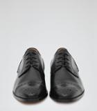 Reiss Ferra - Mens Leather Semi Brogues In Black, Size 8