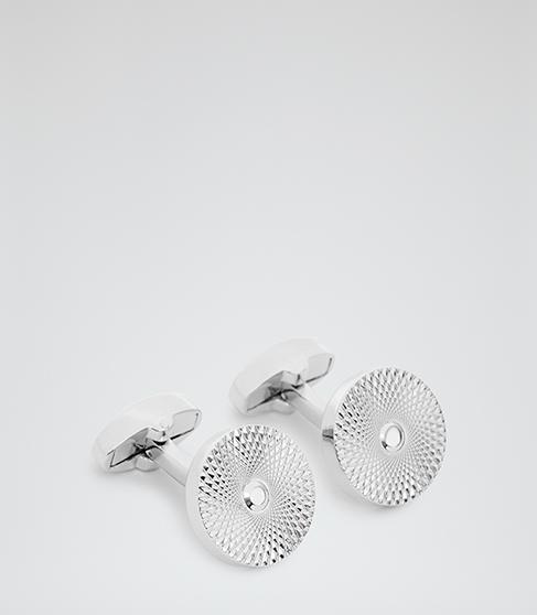 Reiss Ripple 2 Etched Metal Cufflinks