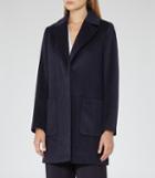 Reiss Harmony - Womens Relaxed-fit Coat In Blue, Size 6
