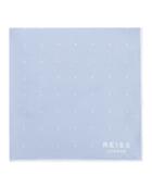 Reiss Planet - Silk Twill Pocket Square In Blue, Mens