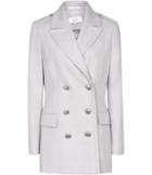 Reiss Pax - Double-breasted Jacket In Soft Yarn, Womens, Size 2
