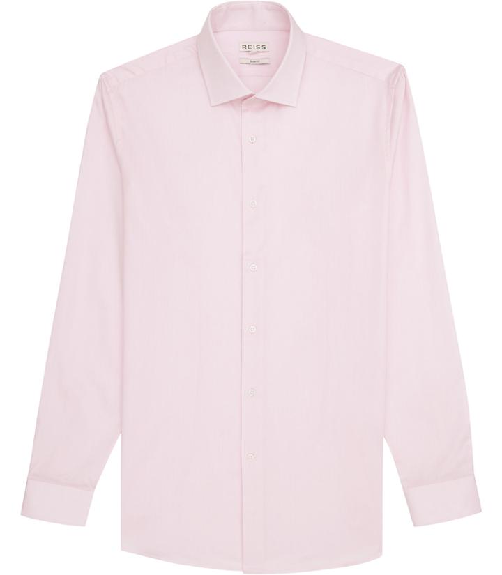 Reiss Steer - Mens Slim-fit Shirt In Pink, Size S