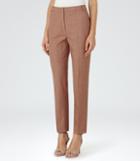 Reiss Hanako Trouser - Womens Slim-leg Trousers In Brown, Size 6