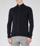 Reiss Rewind - Zip-front Jumper In Blue, Mens, Size Xs