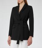 Reiss Ange - Double-breasted Blazer In Black, Womens, Size 0