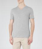 Reiss Dayton Marl - V-neck T-shirt In Grey, Mens, Size Xs