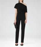 Reiss Bjork - Womens Jersey Jumpsuit In Black, Size 4