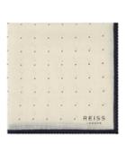 Reiss Cinta - Spotted Pocket Square In White, Mens