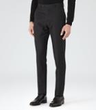 Reiss Murphy - Tonal Check Trousers In Black, Mens, Size 28